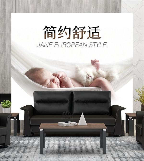 O辦公沙發(fā)簡(jiǎn)約現(xiàn)代實(shí)木腳三人位單人位商務(wù)接待沙發(fā)